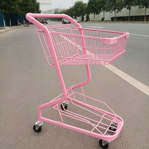 粉色小推车超市购物车家用手推车宠物酒店ktv装饰店网红拍照道具