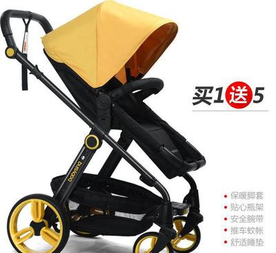 babysing婴儿推车高景观四轮避震宝宝手推车可躺可坐双向