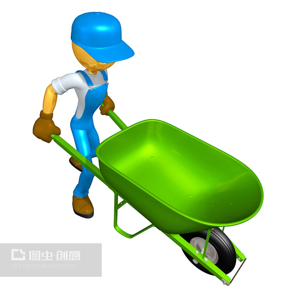 带手推车的工人Worker With Wheelbarrow