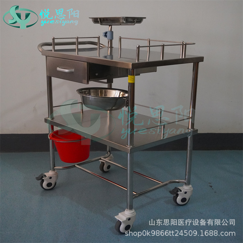 医用不锈钢治疗车出口产品换药车美容院手术室手推车支持跨境电商